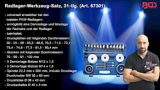 Tutorial RadlagerWerkzeugSatz 31tlg Art 67301 [upl. by Yaffit711]