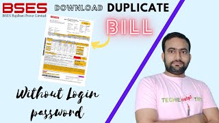 How to download BSES Rajdhani electricity duplicate bill without login password  duplicate copy [upl. by Ecnerret52]