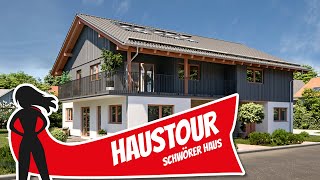 Haustour Doppelhaus im LandhausStil von Schwörer Haus  Hausbau Helden [upl. by Lilah]