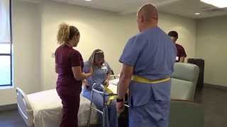 Physical Therapy Transfer Training  How To Transfer From Wheelchair To Bed [upl. by Molini]