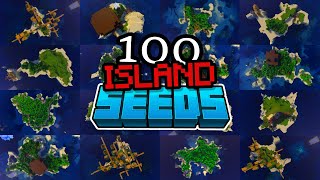 TOP 100 BEST ISLAND SEEDS for MINECRAFT BEDROCK EDITION PE Xbox PS4 Switch amp W10 [upl. by Notyal66]