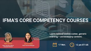 Learn about IFMAs Core Competency Courses [upl. by Asilaj]