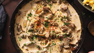 Easy Beef Stroganoff Recipe [upl. by Gusta551]