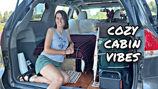 TOYOTA SIENNA CAMPER CONVERSION minivan camper budget van life sienna camper [upl. by Annaik]