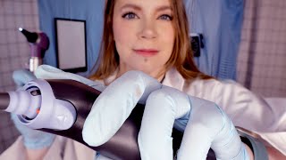 ASMR Hospital Audiologist Ear Exam amp Tympanometry Testing [upl. by Naujud]