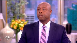 Presidential Candidate Tim Scott Booed on The View [upl. by Nylakcaj117]