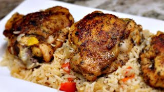 Oven Baked Chicken and Rice One Pan Dinner [upl. by Enrobso]