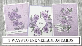 3 Simple Ways to Start Using Vellum in Card Making [upl. by Nnylak]