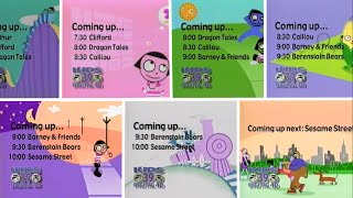 PBS Kids Weekday Schedule Bumper Compilation 2004 WFWATV [upl. by Naitsirhc735]