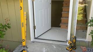 Jeld Wen Front Door Installation  Really crappy products and craftsmanship PART 1 [upl. by Anawahs]