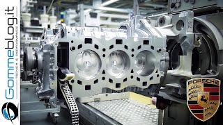 Porsche Engine Production  How to Make MANUFACTURING Car Factory [upl. by Aitekram636]