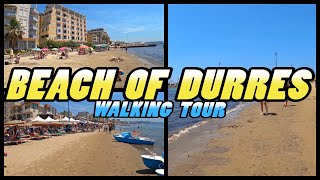 Durres Beach Walking Tour  Beach of Durres  Albania 4k [upl. by Dnesnwot]