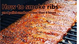 How to Smoke Spare Ribs on a pellet grill  in less than 4 hours [upl. by Allina]