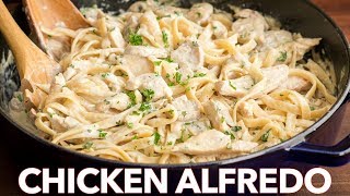 Chicken Fettuccine Alfredo Recipe  Easy Dinner [upl. by Coryden222]