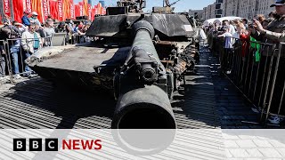 Russia shows off Western military hardware captured in war in Ukraine  BBC News [upl. by Ehtiaf222]