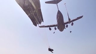 82nd Airborne Division Paratroopers Mass Tac Jump [upl. by Sylvester564]