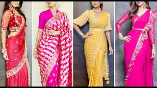 Stylish Blouse Designs For Simple Sarees  Designer Blouse I Latest Blouse Designs [upl. by Llerahc]