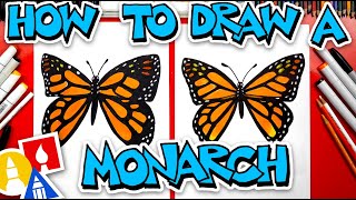 How To Draw A Monarch Butterfly [upl. by Nilde]