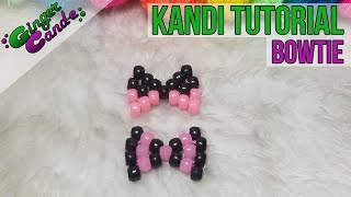 Beaded Bowtie  Kandi Tutorial  GingerCandE [upl. by Gnay525]