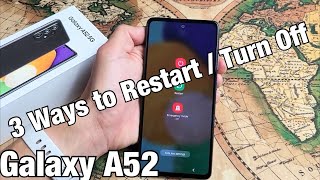 Galaxy A52 How to Turn Off  Restart 3 Ways [upl. by Nolyaj]