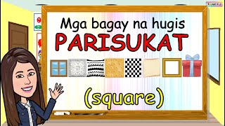 MGA HUGIS SHAPES  TAGALOG  ENGLISH [upl. by Roselane]