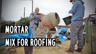 Roof mortar mix ratio  tiles  verge  ridge  DIY [upl. by Aven]