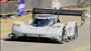 Pikes Peak Hill Climb 2018  Romain Dumas  Volkswagen ID R PP Record HelicopterSpectator Views [upl. by Eldon663]