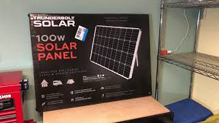 Harbor Freight 100W Solar Panel Thunderbolt new in 2021 [upl. by Eninaj150]