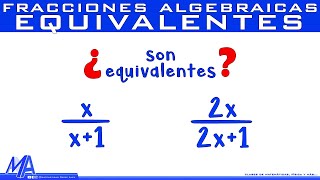 Fracciones algebraicas Equivalentes [upl. by Hinch]