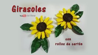 Girasoles con rollos de cartón  Sunflowers with cardboard rolls [upl. by Eibot]