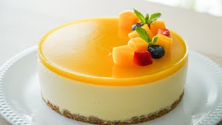 Easy No Bake Mango Cheesecake [upl. by Imehon]