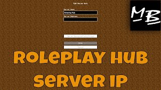 Minecraft Roleplay Hub Server IP Address [upl. by Sivart]