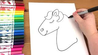 Directed Drawing  Draw A Unicorn [upl. by Karp]