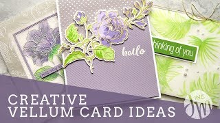 Creative Vellum Cards amp Techniques [upl. by Micheal]