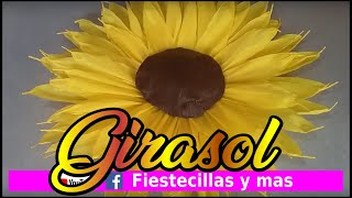 Flor de girasol en papel crepe [upl. by Notgnirrab]