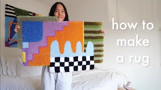 how to make a rug  tufting process from start to finish [upl. by Martguerita]