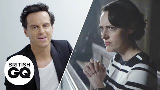 Andrew Scott relives Fleabag’s kneel scene  Action Replay  British GQ [upl. by Notxarb]