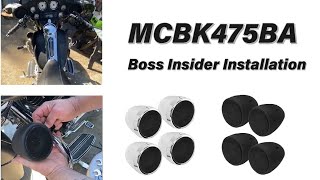 Boss Audio Motorcycle Speaker Installation video  MCBK475BA [upl. by Dlarrej]