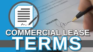 Typical Commercial Lease Terms That Everyone Should Know [upl. by Dorcia]