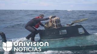 En video Guardia Costera de EEUU intercepta un submarino con más de 12000 libras de cocaína [upl. by Atinreb]