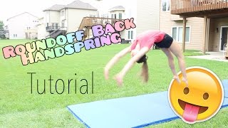 How to do a Roundoff Back Handspring [upl. by Nomelc]