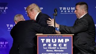 Donald Trump rushed off stage during rally in Nevada [upl. by Anairt738]