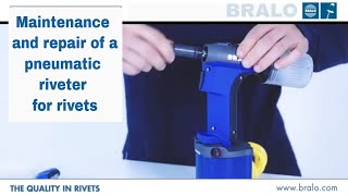 Maintenance and repair pneumatic riveters for rivets  TUTORIAL BRALO BNT range 2019 [upl. by Eniagrom]