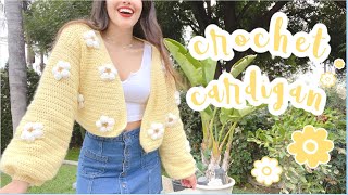 Crochet Cardigan  Crochet Sweater Tutorial [upl. by Joeann]