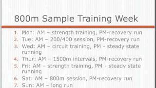 800 meter training program [upl. by Bendite]