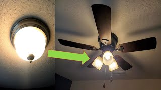 How To Install Ceiling Fan Quick and Easy  Full Walkthrough [upl. by Ahsilaf]