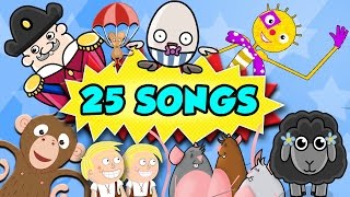 Songs For Toddlers  25 Toddler Songs and Nursery Rhymes [upl. by Hgielrahc]