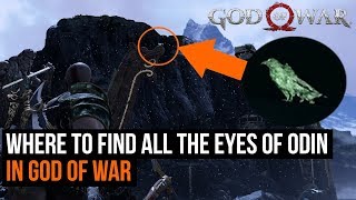 God of War  How to find all 51 Eyes of Odin  Allfather Blinded trophy guide [upl. by Munsey]