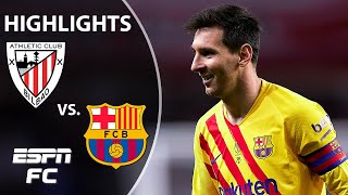 STUNNING from Lionel Messi Barcelona trounces Athletic Bilbao 40  ESPN FC Copa Del Rey Highlight [upl. by Leacock]