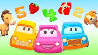 Kids learn colors numbers fruits and animals with Clever cars [upl. by Markowitz705]